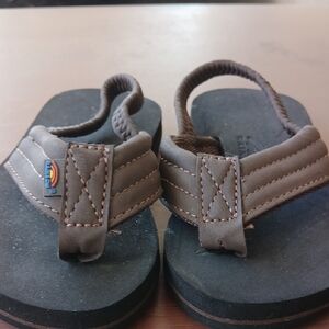 Rainbow Brown Kids Flip Flops